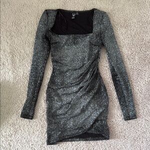 Windsor Glittery Long Sleeve Dress